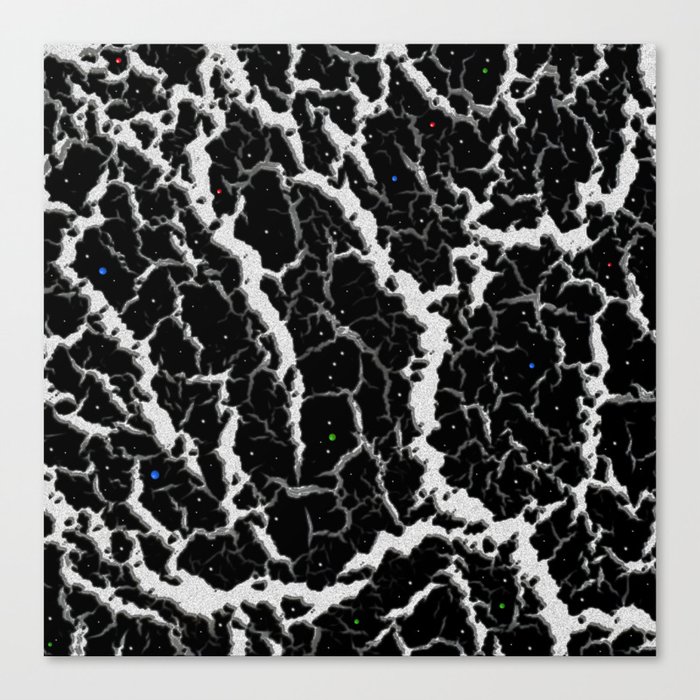 Cracked Space Lava - White Canvas Print