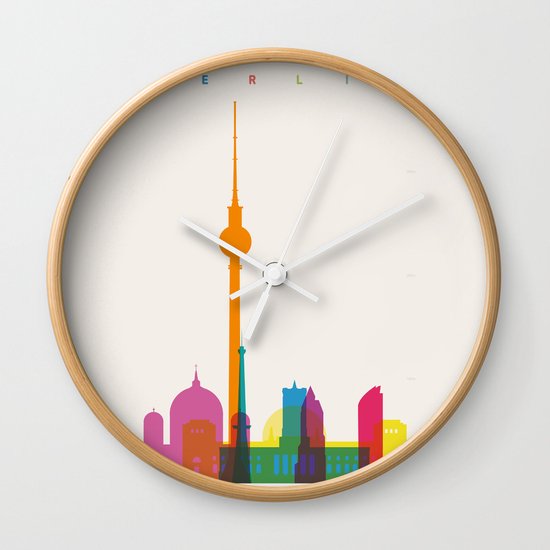 Shapes of Berlin accurate to scale Wall Clock