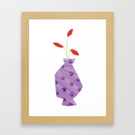 Painted Purple Vase Framed Art Print