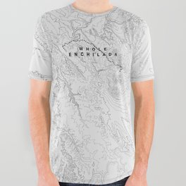 Whole Enchilada Trail Map All Over Graphic Tee