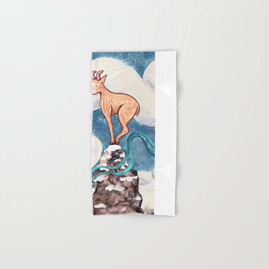 Winter Goat Hand & Bath Towel