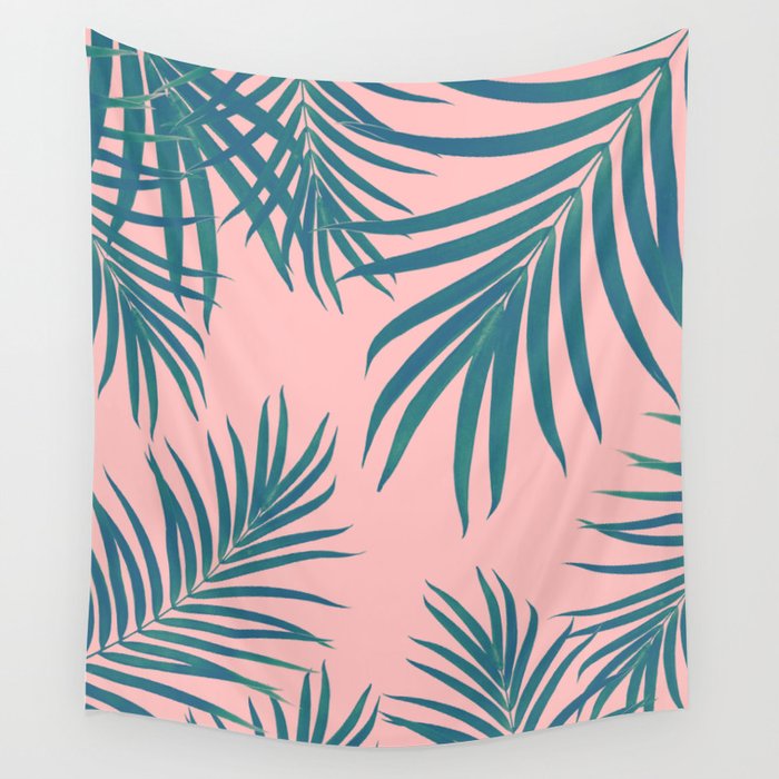 Palm Leaves Pattern Blush Vibes #1 #tropical #decor #art #society6 Wall Tapestry