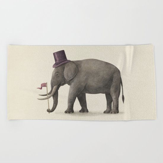 Elephant Day Beach Towel
