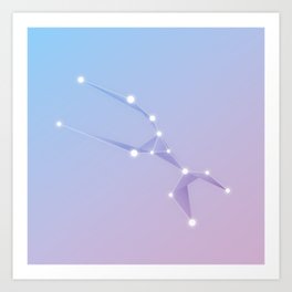 Abstract Taurus Zodiac Constellation Art Print