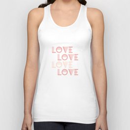 LOVE Dark Red & Pink colors modern abstract illustration  Unisex Tank Top