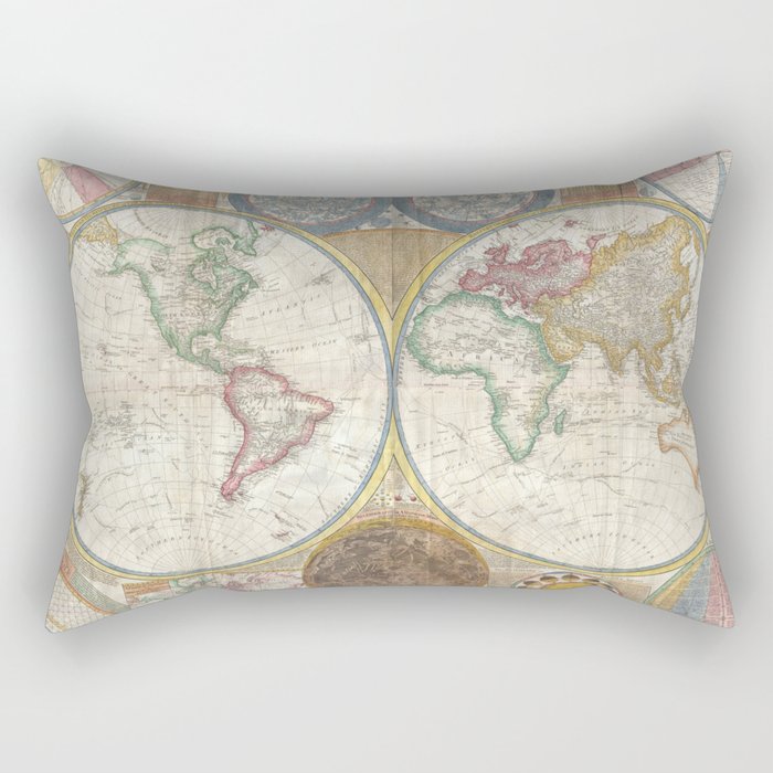 Old antique map Rectangular Pillow