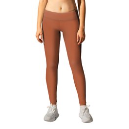 Terracotta Red Brown Single Solid Color Shades of The Desert Earthy Tones Leggings