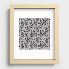 Pigeon Pattern 2 Recessed Framed Print