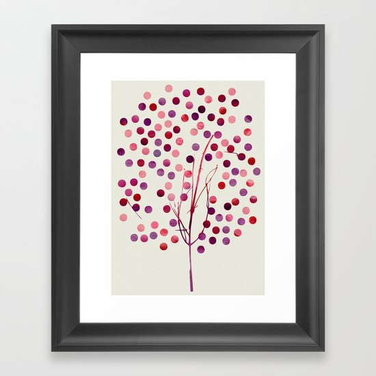 Tree of Life_Berry by Jacqueline & Garima Framed Art Print