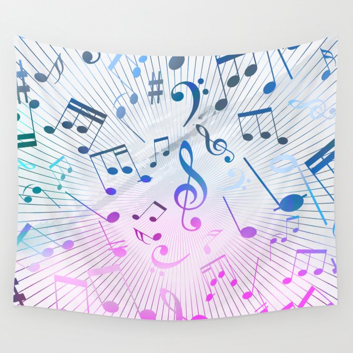 Musical Notes Wall Tapestry