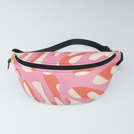 Sea Leaf: Matisse Collage Peach Edition Fanny Pack | Soft, Cutout, Pop, Shapes, Bohemian, Leaves, Graphicdesign, Curated, Leaf, Vintage 