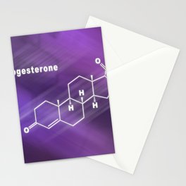 Progesterone Hormone Structural chemical formula Stationery Card
