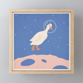 Space Goose Framed Mini Art Print