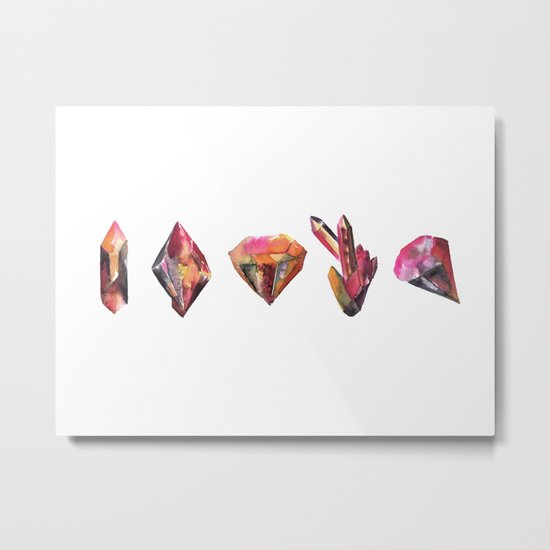 Celestine Geo Metal Print