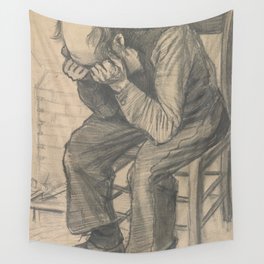 Van Gogh - Old Man with his Head in his Hands (At Eternity's Gate) Wall Tapestry