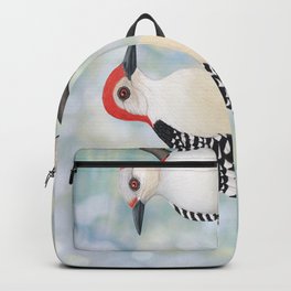 red bellied woodpeckers and bokeh Backpack