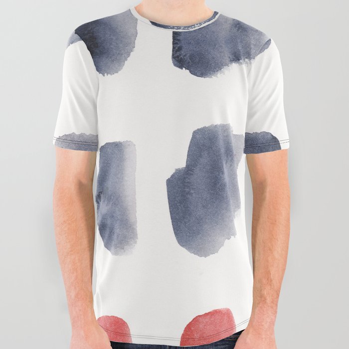 22   Minimalist Art 220419 Abstract Expressionism Watercolor Painting Valourine Design  All Over Graphic Tee
