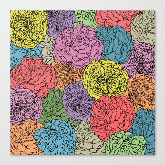 LONG LIVE THE SPRING! (abstract tropical flowers) Canvas Print
