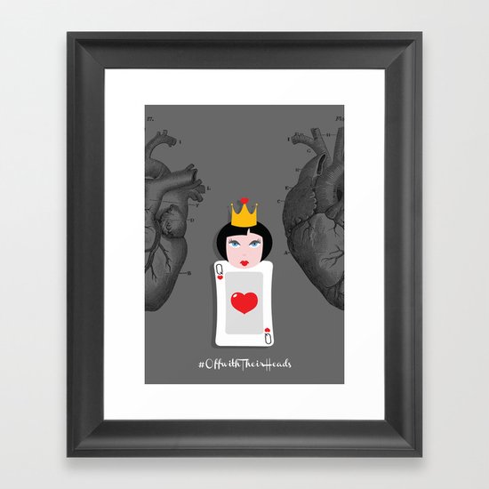Off with their heads Framed Art Print