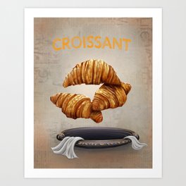 Croissant illustration  Art Print