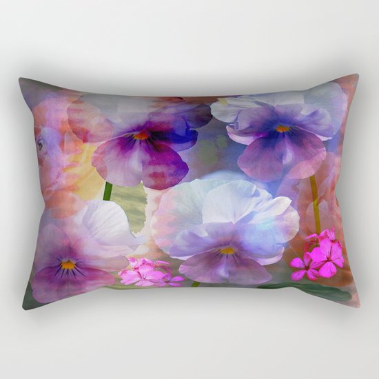 Paint me a garden Rectangular Pillow