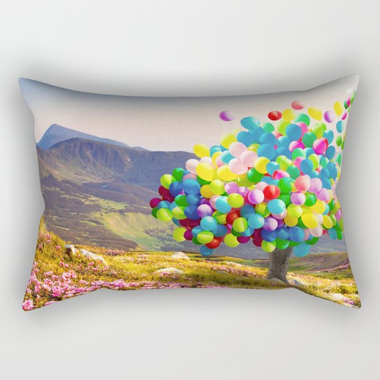 When Balloon Bloom Rectangular Pillow