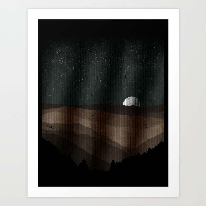 Moonrise (Sepia) Art Print