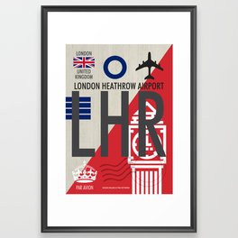 London LHR Airport Code Framed Art Print