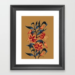 Tiger Lily - Mustard Framed Art Print