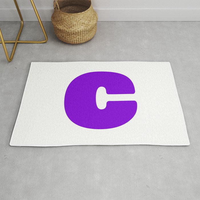 c (Violet & White Letter) Rug
