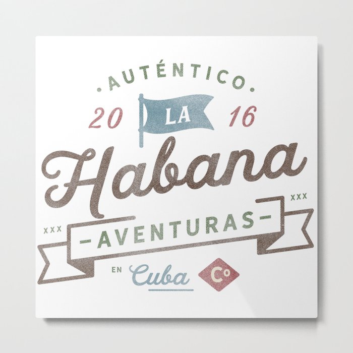Vintage Havana Cuba Logo Metal Print