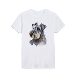 Cesky Terrier Small Dog Breed Watercolor Painting Kids T Shirt