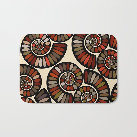 Spiral Tango-Black Bath Mat