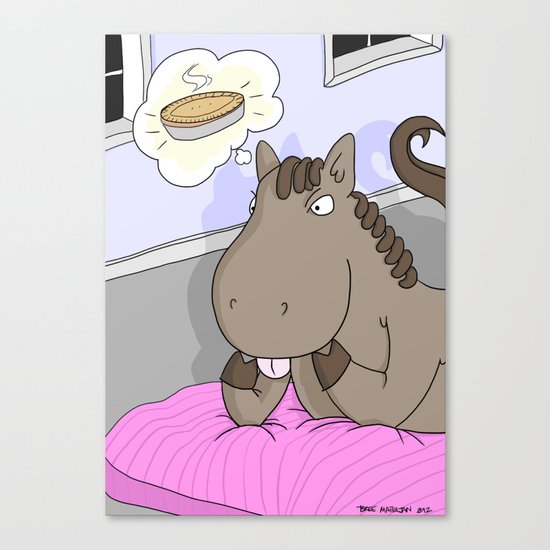 Super Horse: Pie Dreaming Canvas Print