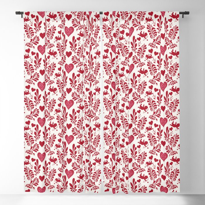 Cute Valentines Day Heart Pattern Lover Blackout Curtain