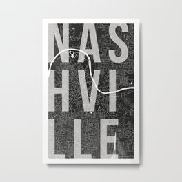 Nashville Mono Street Map Text Overlay Metal Print | Typography, Typologiepaperco, Scandinavian, Minimalistic, Minimalprint, Simpleart, Minimalposter, Homedecor, Digital, Minimalist 