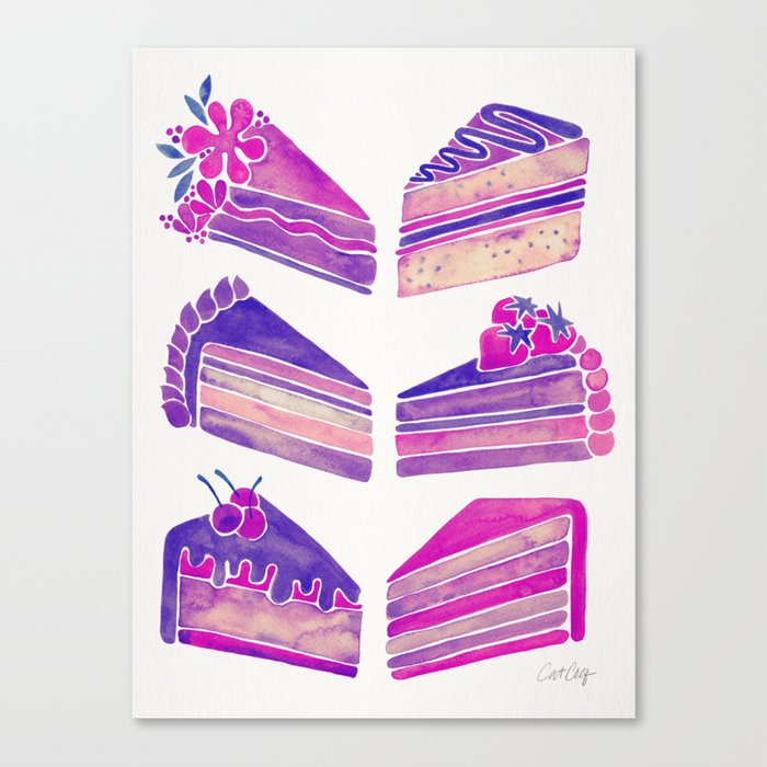 Cake Slices – Unicorn Palette Canvas Print