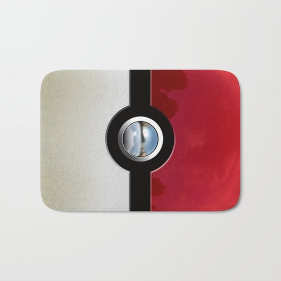 Retro Chrome pokeball iPhone 4 4s 5 5c, ipod, ipad, pillow case tshirt and mugs Bath Mat