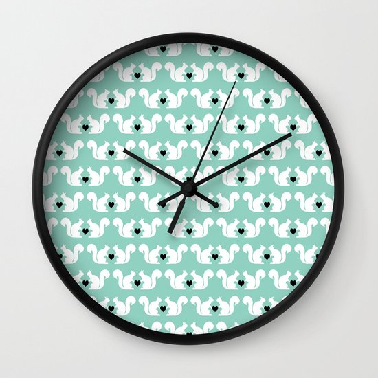 Squirrels Pattern Print Designs Minimal Mint Dots Pastel Pattern