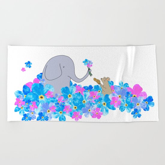 Friends In The Forget-me-nots Beach Towel