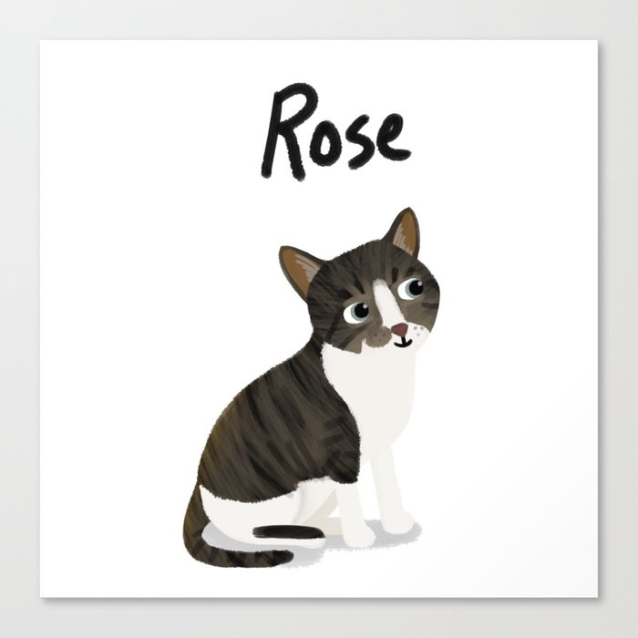 Custom Cat "Rose" Canvas Print