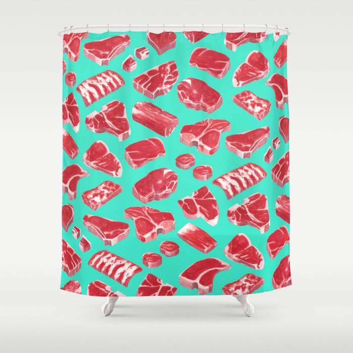 MEAT MARKET, by Frank-Joseph Shower Curtain