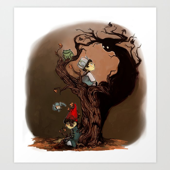 Over The Garden Wall- Wirt, Greg, Beatrice, and The Beast Art Print