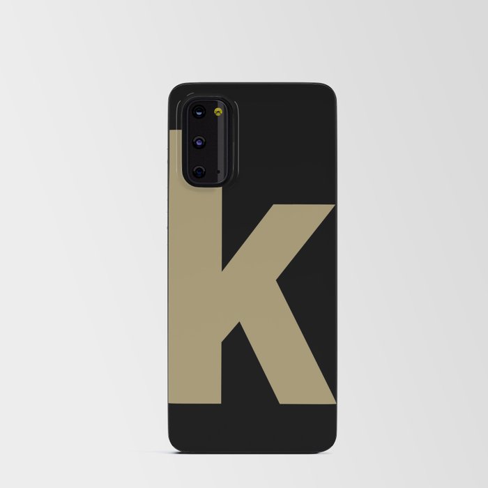 letter K (Sand & Black) Android Card Case