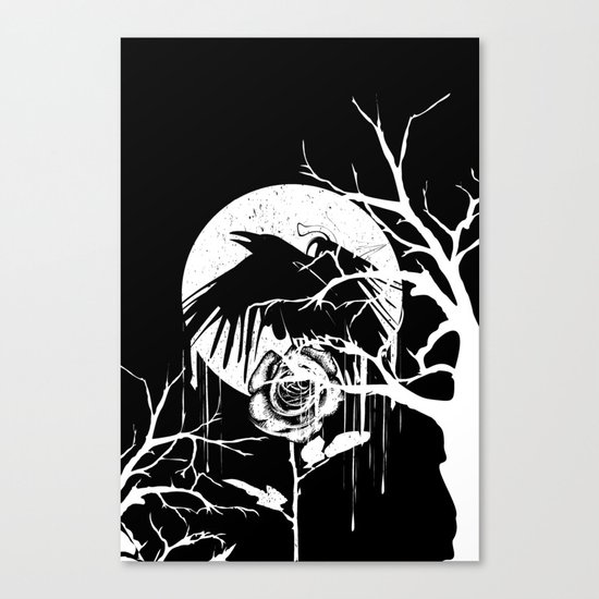 Raven and Rose Canvas Print