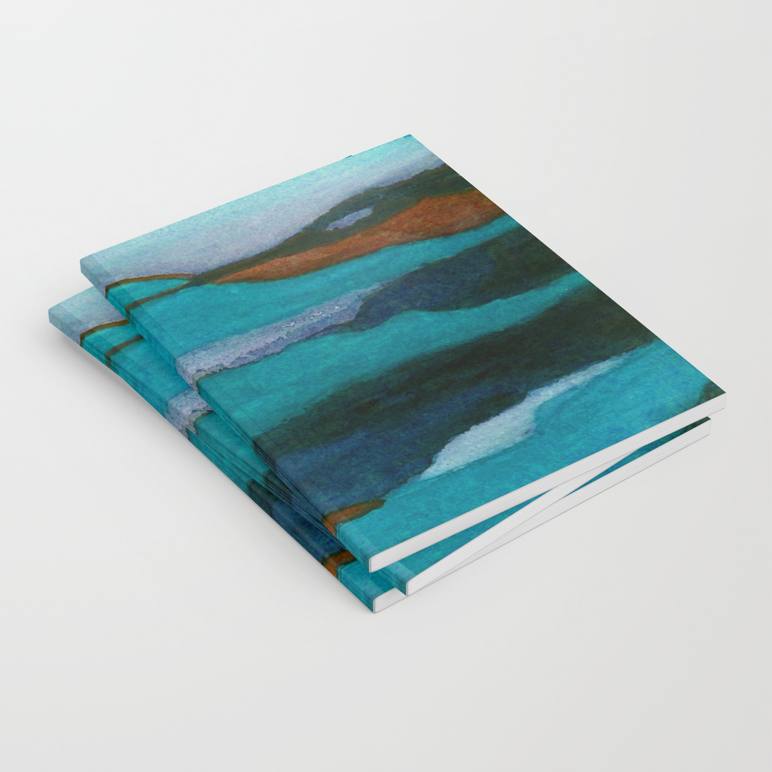 A Dark February Redux1 Abstract Watercolor Painting Notebook By