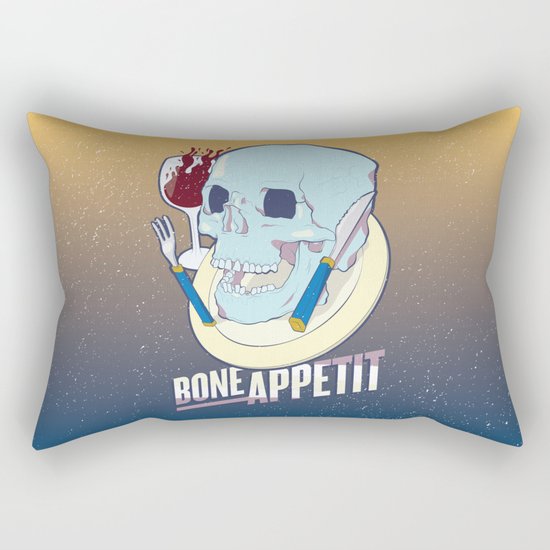Skullture: Bone Appetit Rectangular Pillow