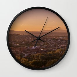 Mexico Photography - Small Sunset Over A Mexican City Wall Clock
