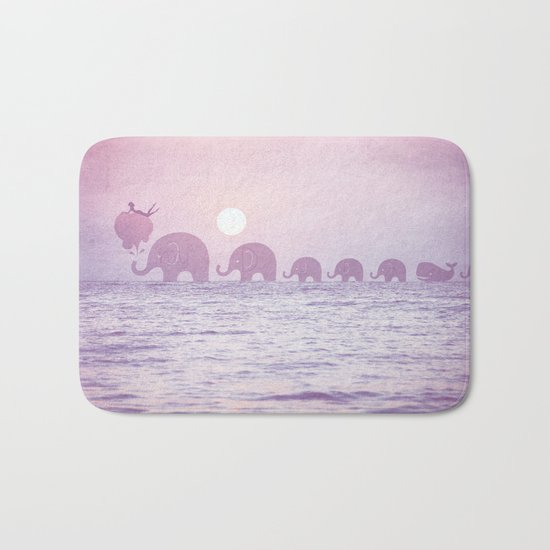 Elephants - a dream walk Bath Mat