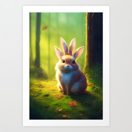 Cutie in the Woods: Up to no Goods Art Print
